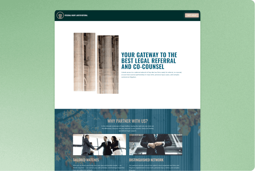 Personal Injury Lawyer Referral project