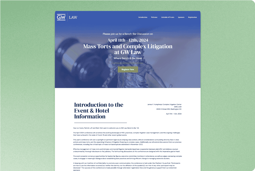 GW Law Bench & Bar project