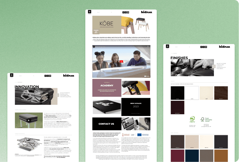 Hidrau Piano Benches project