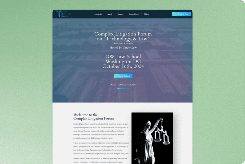Complex Litigation Forum project